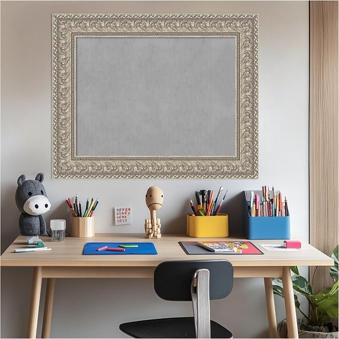 Amanti Art Silver Framed Magnetic Board 25x31 Medium Vision Board - Image 6