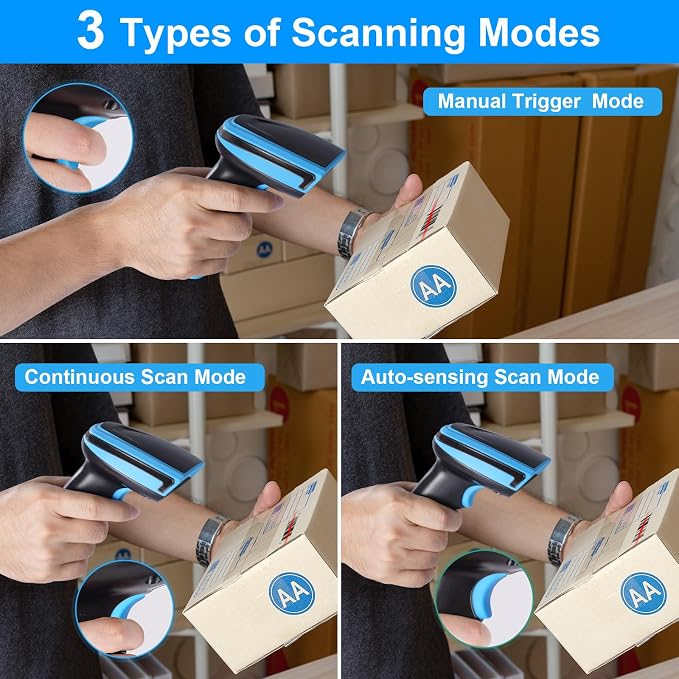 Barcode Scanner Onewscan Wireless 1D Laser Bar Code Scanners - Image 7