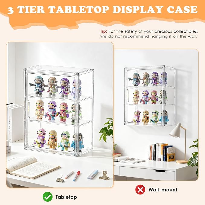 Clear Acrylic Display Case for Figures&Collectibles, 3 Tier Lego Labubu Toy Box - Image 5