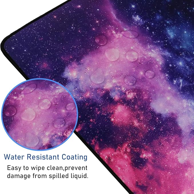 Gaming Mouse Pad, 31.5x15.7x0.12 inch Waterproof Computer Keyboard Mouse Mat - Image 4