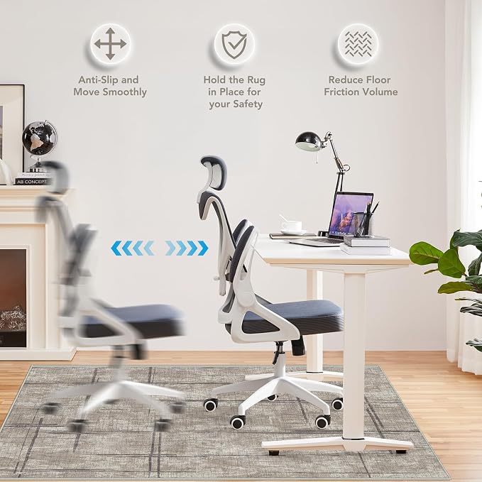 Office Chair Mat for Hardwood Floor&Tile Floor, Under Desk Rug for Rolling - Image 5