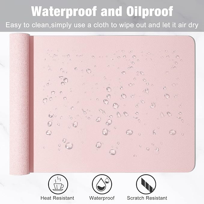 Hsurbtra Desk Pad, 35.5" x 17" PU Leather Desk Mat, XXL Extended Mouse Pad - Image 6