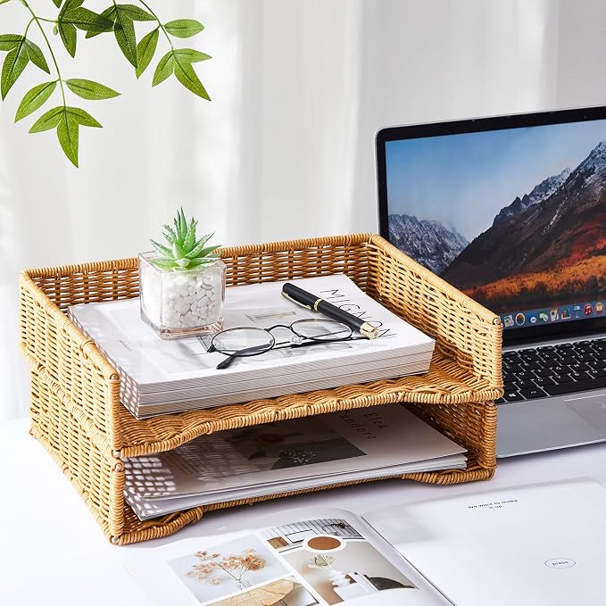 Yeaqee 2 Pcs Paper Tray Organizer - Image 5