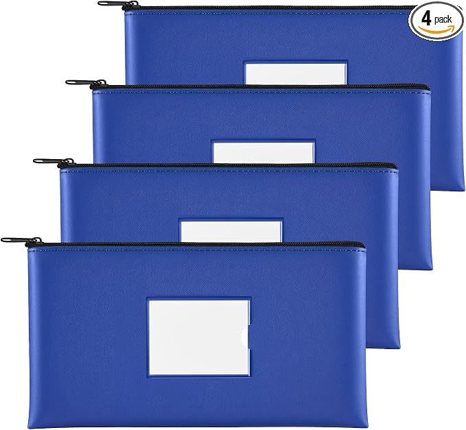 SMARTAKE Money Bags with Zipper, Waterproof Leather Money Pouches, by SMARTAKE