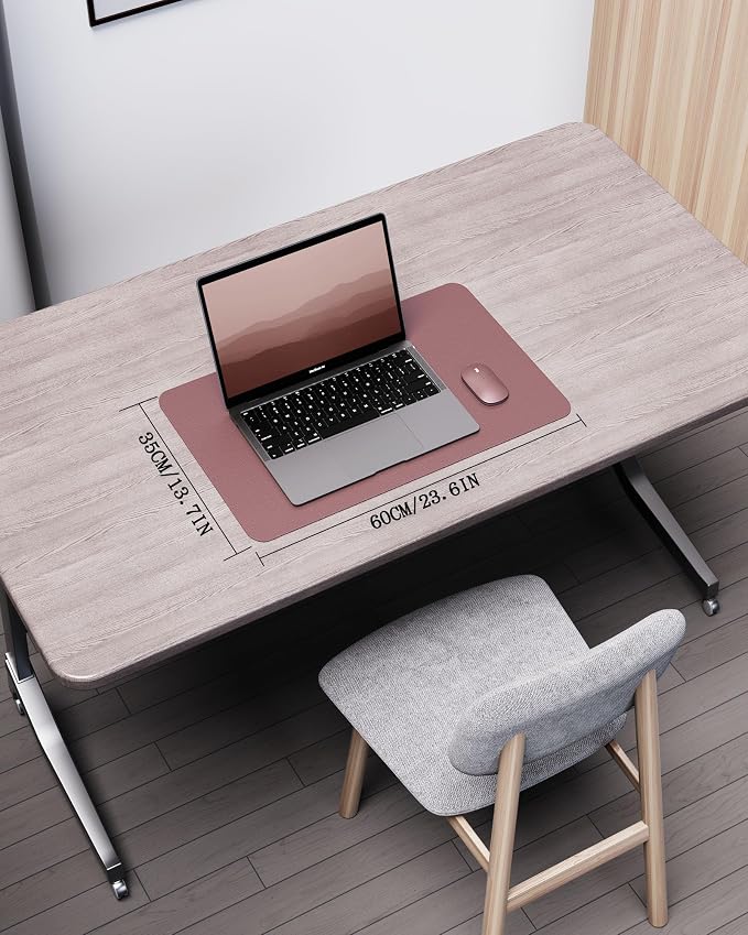 YSAGi Double-Sided Desk Pad, Leather Desk Mat, Eco Cork Desk Pad Protector - Image 2