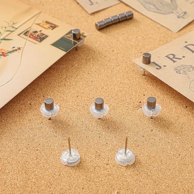 Outus 20 Sets Magnetic Push Pin Magnet Thumb Tack Poster Hanger Thumb Tacks - Image 7