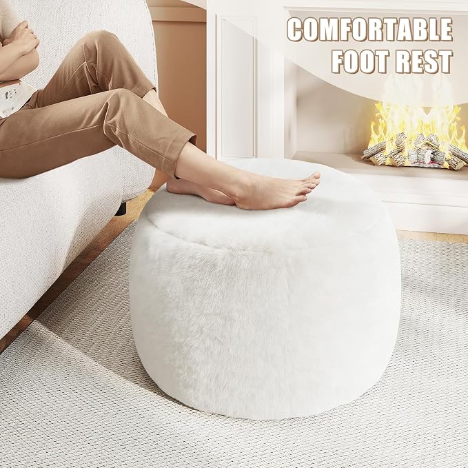 Gericco Round Stuffed Pouf Ottoman - Image 5