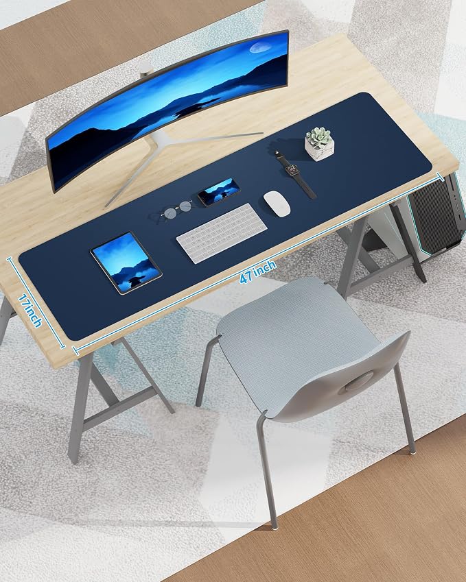 AFIING Leather Desk Pad Protector, Mouse Pad, Office Desk Mat, Non-Slip PU - Image 7