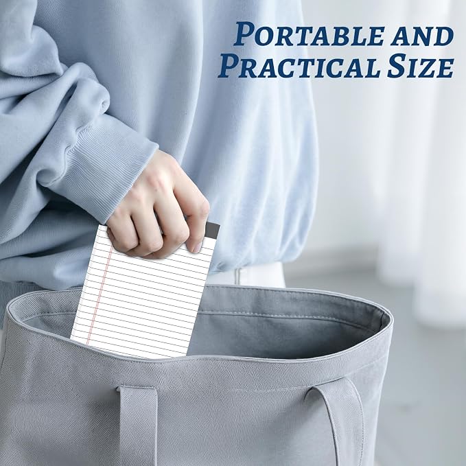 6 Pack 5 x 8 Inch White Legal Pads, Double-Sided Lined Notepads - Image 6