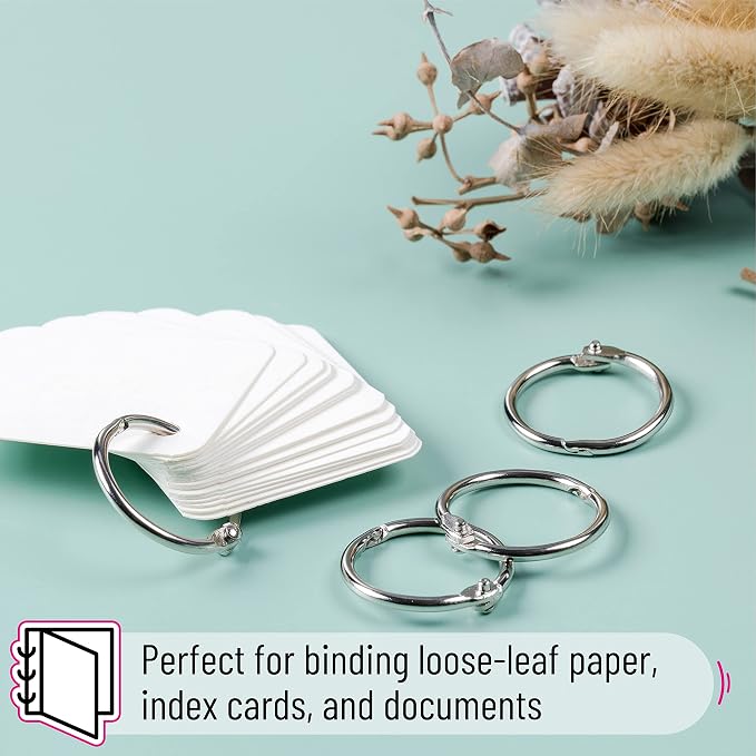 Mr. Pen- Loose Leaf Binder Ring, 50 Pack, 1 Inch | Loose Leaf Binder Book Rings - Image 5