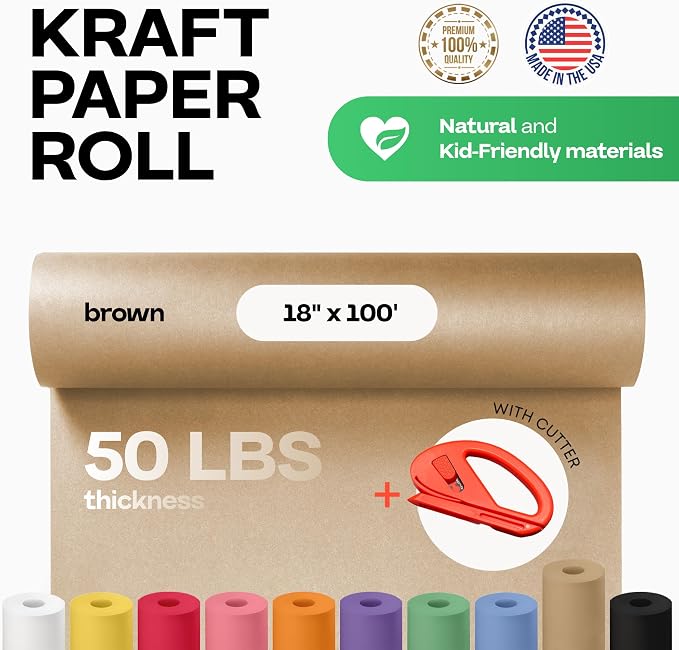 Brown Kraft Paper Roll 18" x 1200" - Image 2