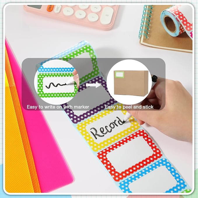 Outus 1000 Pcs Colored Sticker Labels Rolls Rectangular Coding Labels 2 X 3 - Image 3