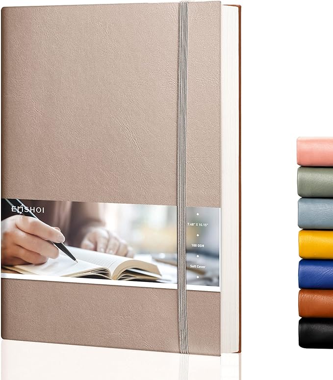 EMSHOI Dotted Journal Bullet Notebook, 192 Numbered Pages B5 Large Dot Grid by EMSHOI