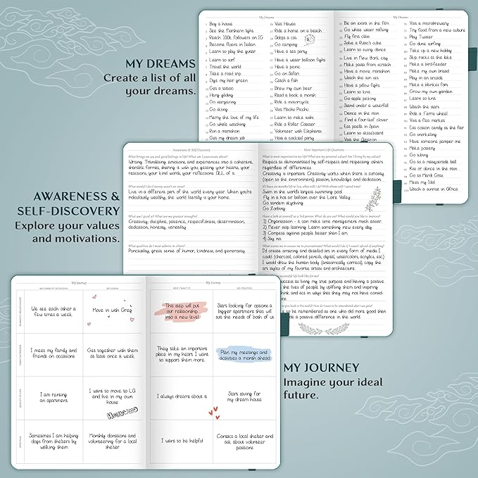 Legend Planner PRO – Deluxe Weekly & Monthly Life Planner to Increase Productivity and Hit Your Goals. Time Management Organizer Notebook – Undated – 7 x 10" Hardcover + Stickers – Dark Teal-DeskLoop Office