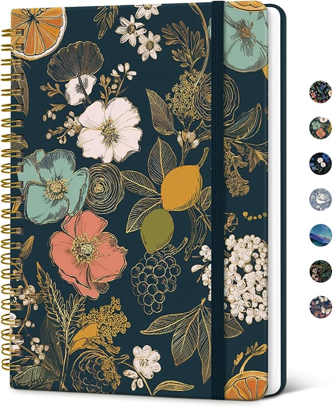 Taja Lined Spiral Journal Notebook by Taja