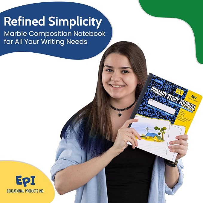 48 Pack - EPI Primary Ruled Composition Notebook Black - 200 Pages, 9-3/4 x 7-½ - Image 6