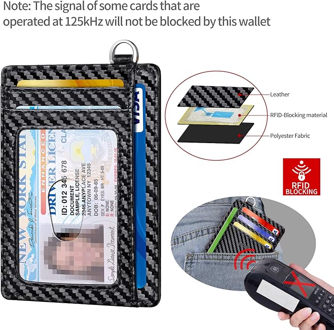 Slim Minimalist Front Pocket Wallet, RFID Blocking Credit Card Holder Wallet - Image 4