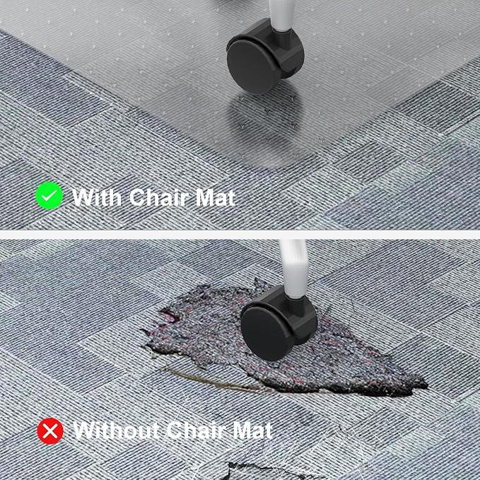 Heavy Duty Chair Mat for Carpet, Office Floor Mat for Carpeted Floors, Under - Image 5