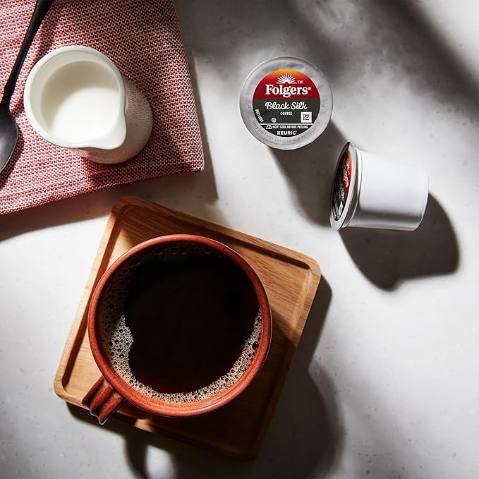 Folgers Black Silk Dark Roast Coffee, 72 Keurig K-Cup Pods-DeskLoop Office