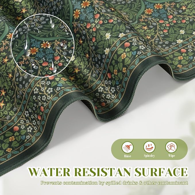 iCasso Aesthetic Floral Desk Mat, L Mouse Pads, Anti-Slip Mousepad - Image 5