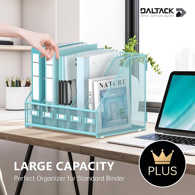 DALTACK Desk Organizers Metal Magazine File Holder - Image 2