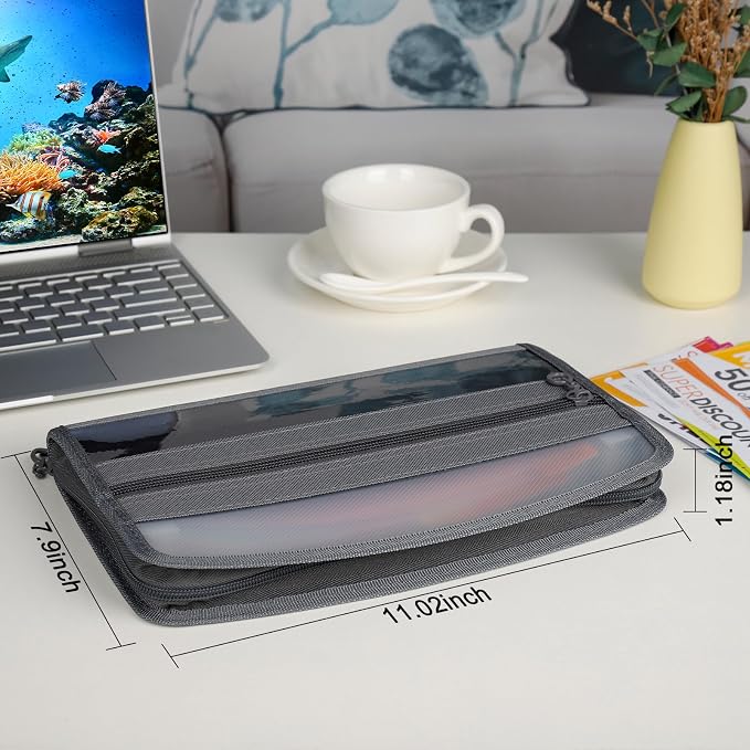 NAFY Small Accordian File Organizer, A5 Check Size 13 Pockets Coupon Receipt - Image 7