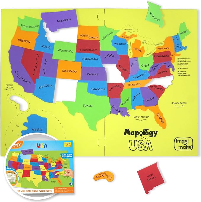 Imagimake Mapology United States Puzzle | Educational Toys by Imagimake