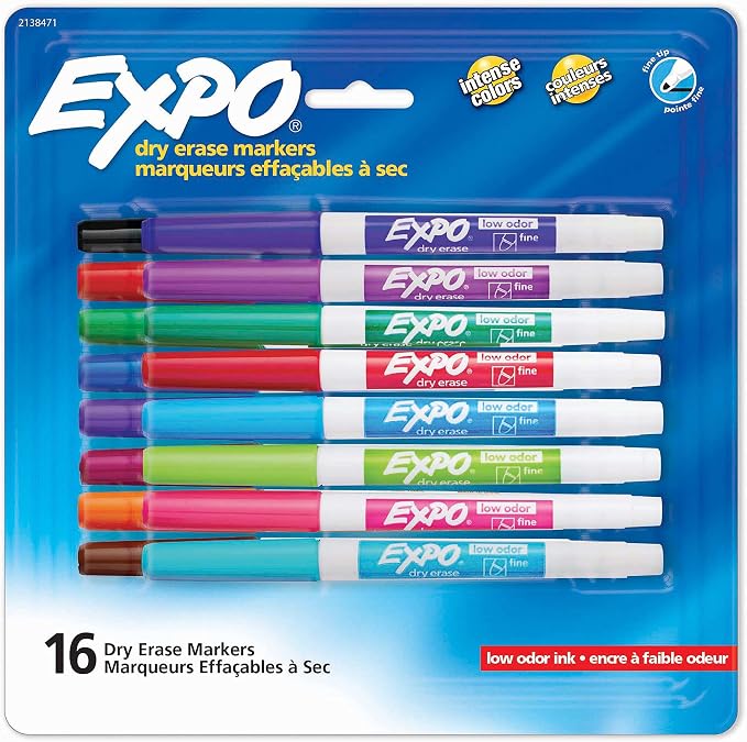 EXPO Dry Erase Markers, Fine Tip by Unknown