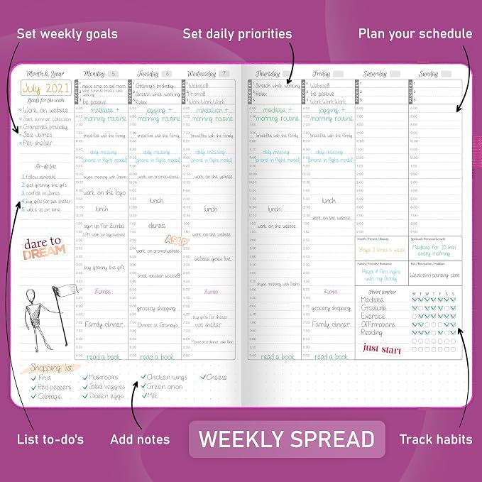 GoGirl Weekly Schedule Planner – Hourly Work & Life Planner - Image 3