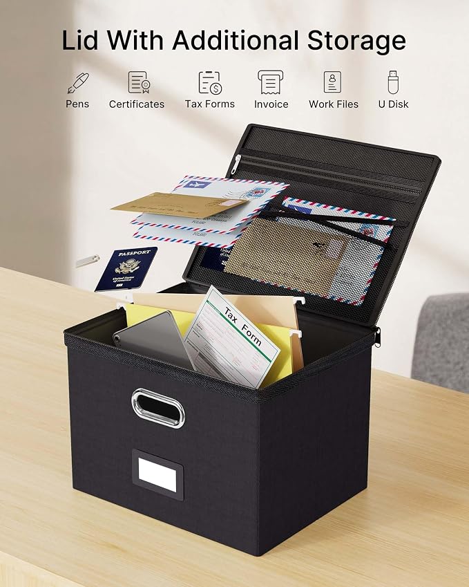 Oterri 1 Pack Large File Organizer Boxes - Image 2