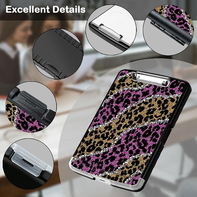 Clipboard with Storage, Office Supplies Nursing Clipboards Folder with Pen - Image 3