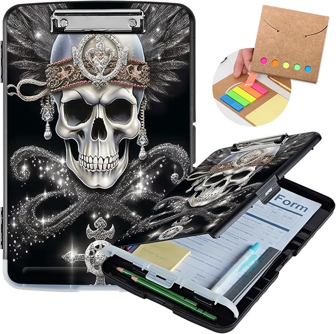 Clipboard with Storage, Heavy Duty Plastic Storage Clipboard with Low Profile by Unknown