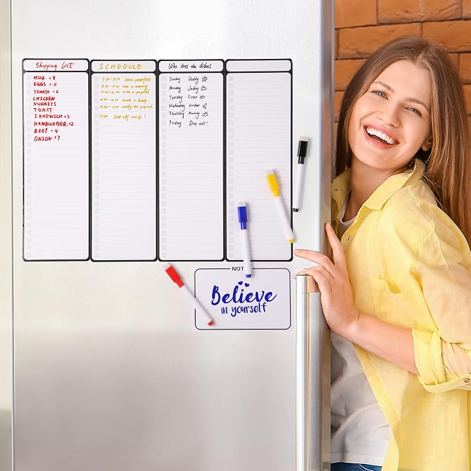 Mr. Pen- 4" x 12" Magnetic Dry Erase to Do List, 4X Dry Erase to Do List White - Image 7