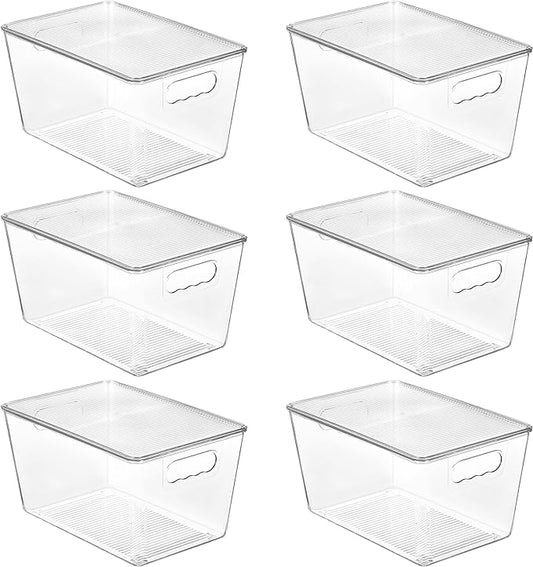 Vtopmart 6 Pack Clear Stackable Storage Bins by Vtopmart