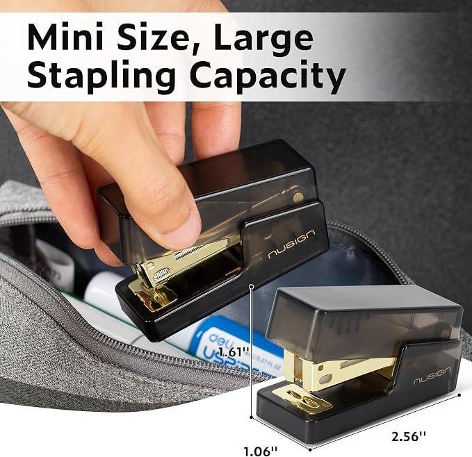 NUSIGN Mini Stapler with 830 Staples, Small Cute Desk Staplers, 25 Sheet - Image 7