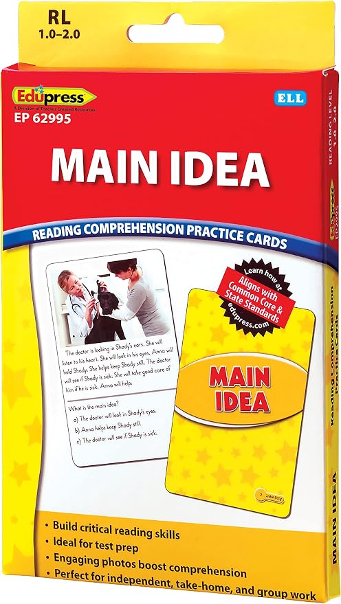 Edupress Reading Comprehension Practice Cards, Main Idea - Image 4