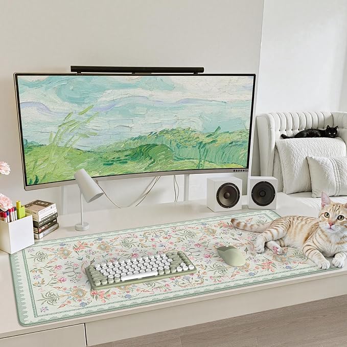 iCasso Desk Cover Mat Green, Extra Large Mouse Pad - Image 6