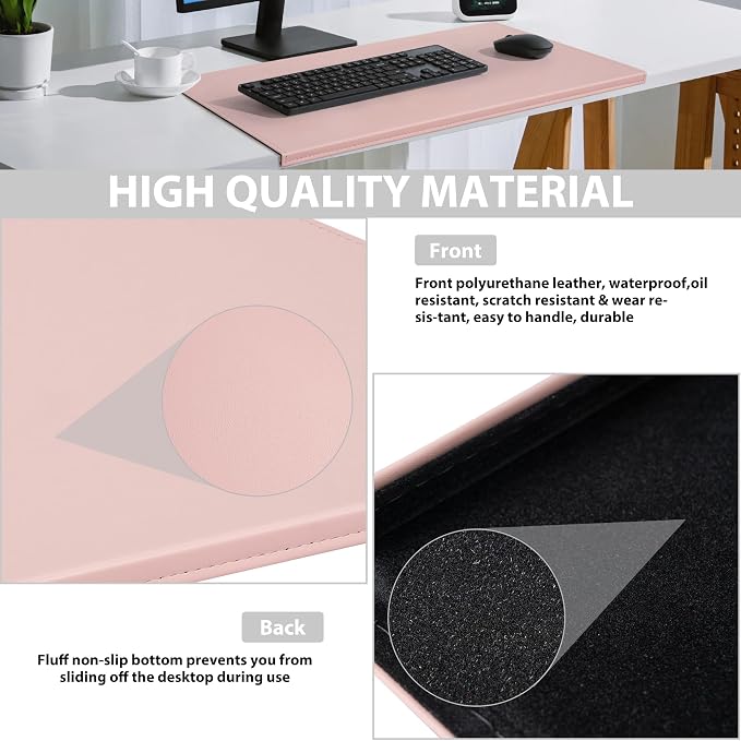 AKOZLIN 27.55”x 15.8" Soft PU Leather Surface Office Desk Mouse Mat Anti-Push - Image 6