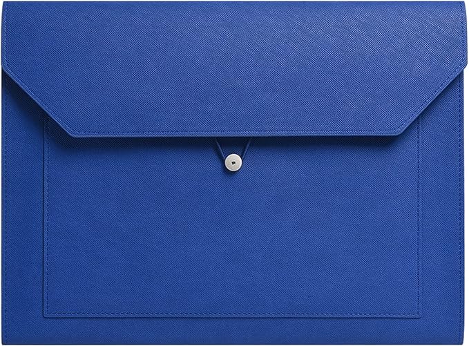 PU Leather A4 File Folder Document Holder 2 Pockets Portfolio Envelope Folder by yufocusqc
