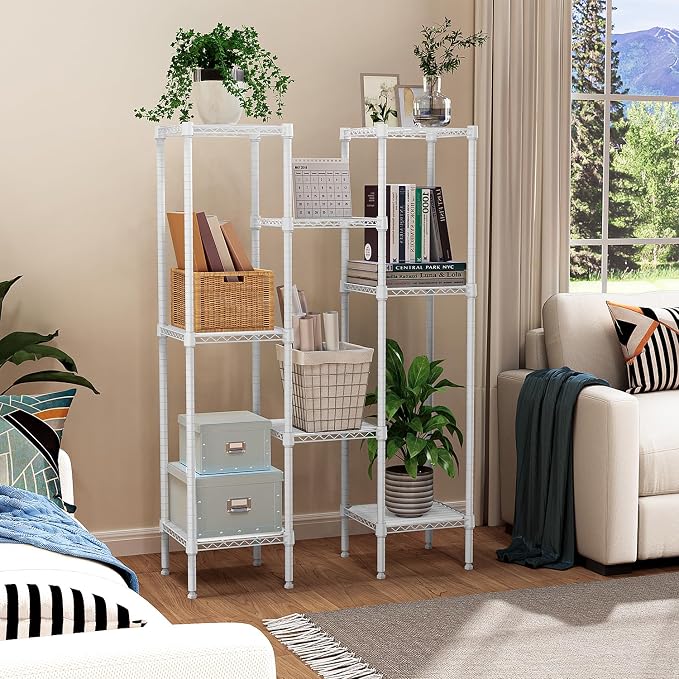 M MZG 480 lbs Storage Shelves 4 Tier Shelving Units - Image 2