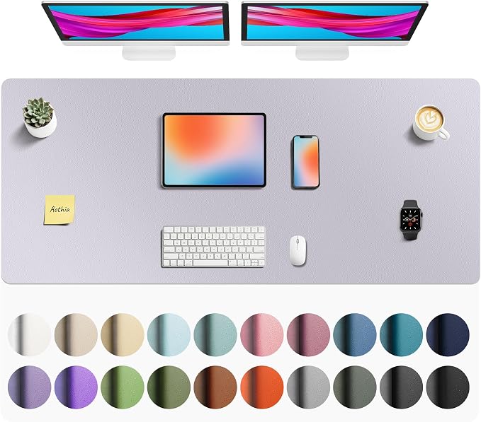 Aothia Faux Leather Desk Mat by AothiaSimpleNaturalUnique