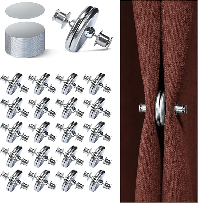 20Pairs Curtain Magnets, ZNJAVX Curtain Magnets Closure by Unknown