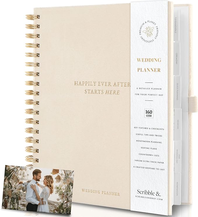 Award Winning Elegant Wedding Planner Binder and Organizer by ScribbleDot