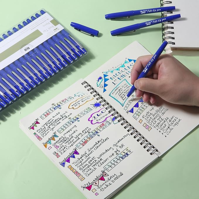 Mr. Pen- Felt Tip Pens, 30 Pack, 0.7 mm, Fast Dry | No Smear, Planner Markers - Image 7
