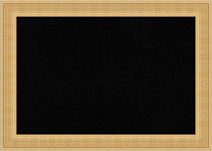 Amanti Art Black Cork Board for Wall, 30x42 Vision Board with Gold Wood Frame, Large Corkboard Office Decor for Home Organization, Traditional Corkboard Pinboard to display items for home organization-DeskLoop Office