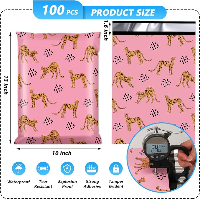 100 Pcs 10x13 Inch Poly Mailer, Waterproof & Tear-Resistant Shipping Bags - Image 2