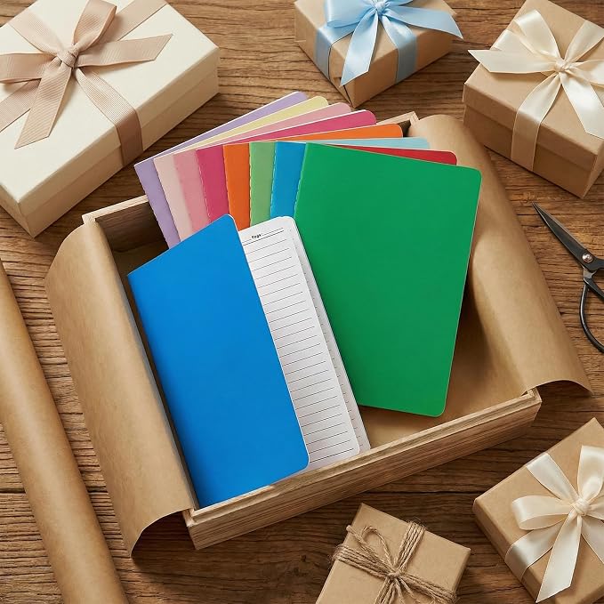 BESARME 10 Pcs A5 Lined Notebook Bulk, A5 Journaling Notebooks End of Year Gifts - Image 4