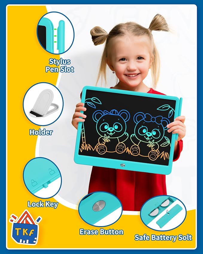TEKFUN 15" LCD Writing Tablet for Kids, Large Drawing Pad for Boys & Girls - Image 2
