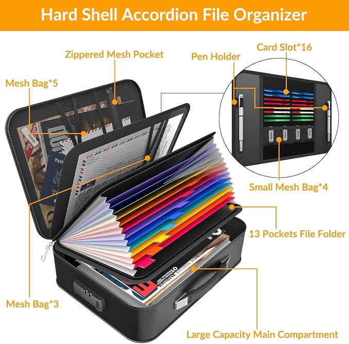 onvvippiv Hard Case Fireproof Document Box - Image 3