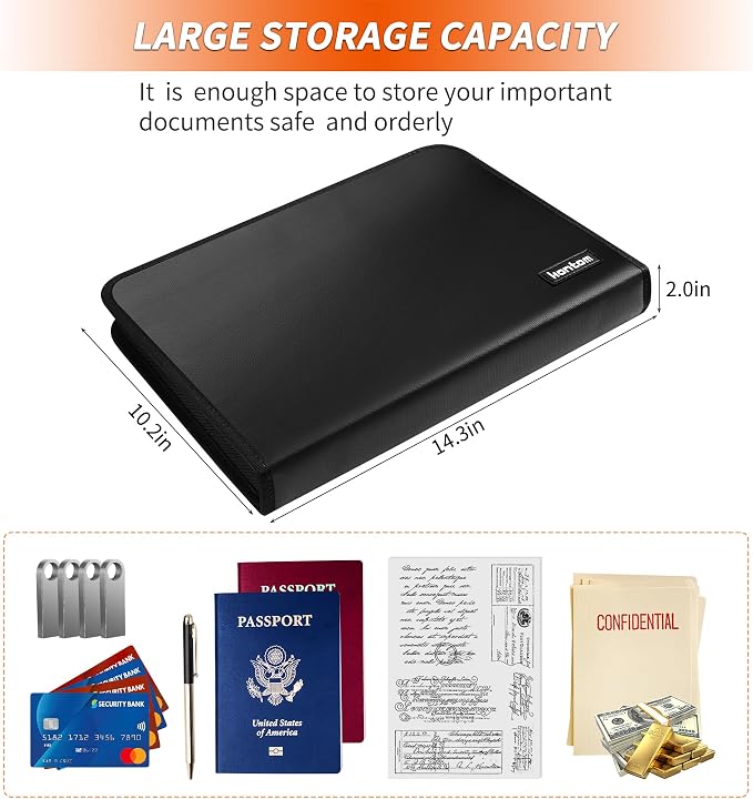 Hontom Accordion File Organizer, 13 Pockets Fireproof Expanding File Folder - Image 6